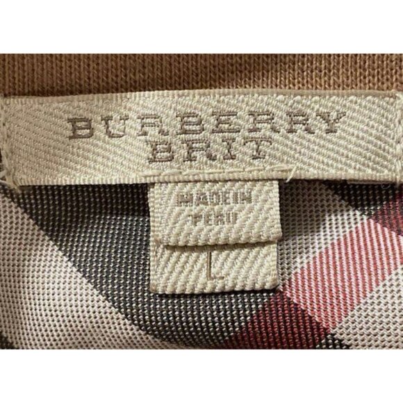Burberry Men’s Brown Quarter Zip Pullover Sweater, Size Large, Preppy Office Lux - Picture 7 of 9